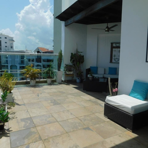 Imagen 5 de 12 de Amueblado Hermoso Penthouse En Urbanizacion Real