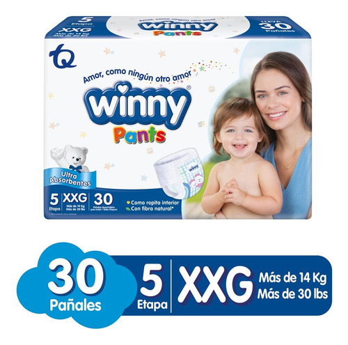 Pañales Winny Pants Etapa 5 X 30und