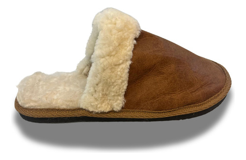 Pantuflas De Cordero Natural Unisex Super Abrigadas Invierno