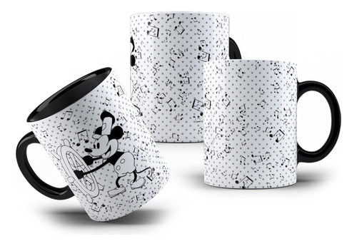 Caneca Porcelana Mickey Mouse Clássico Návio A Vapor Willie