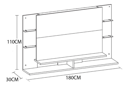 Imagen 6 de 10 de Panel Tv Mueble Rack Led Lcd 32 A 55 Pulgadas Living Moderno