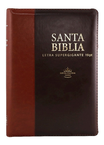 Biblia Rvr60 Letra Super Gigante Marrón Negro/marrón 
