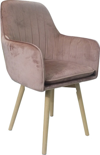 Sillón Elegante Rose Tapizado En Rosa