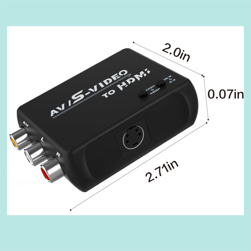 Conversor De Vídeo Feiever Rca Av/s-video Para Hdmi 720p/480