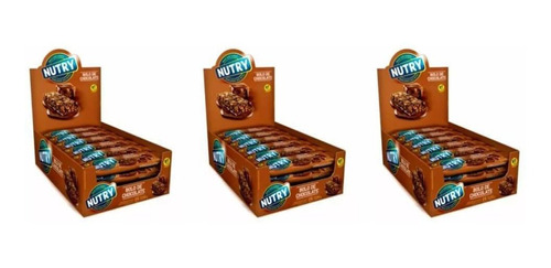 Imagem 1 de 1 de Nutry Barra De Cereal Bolo De Chocolate C/24 (kit C/03)