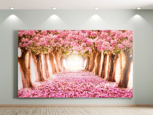 Painel Festa Floresta Rosa Encantada 3d; 2x2 ; 200 X 200 Cm | Parcelamento  sem juros