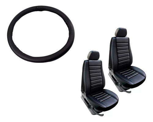 Kit Cubre Volante Pvc + Funda Cubre Asiento 2 Piezas Pick Up