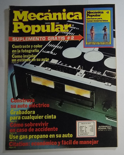 Mecánica Popular Enero 1980 Vol. 33-1 - Auto Eléctrico 