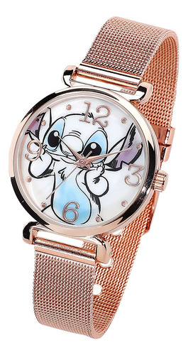 Reloj De Pulsera De Cuarzo Analógico Disney Lilo Stitch Or