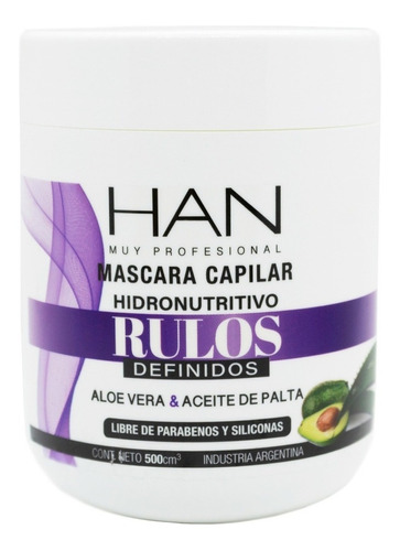 Han Rulos Definidos Máscara Nutritiva Brillo Cabello 500ml