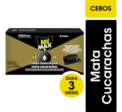 Raid Cebos Mata Cucarachas X 6 Cajas De 6 Unidades C/u