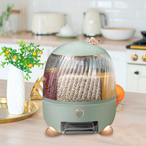Contenedor De Almacenamiento De Arroz Recipiente De Verde