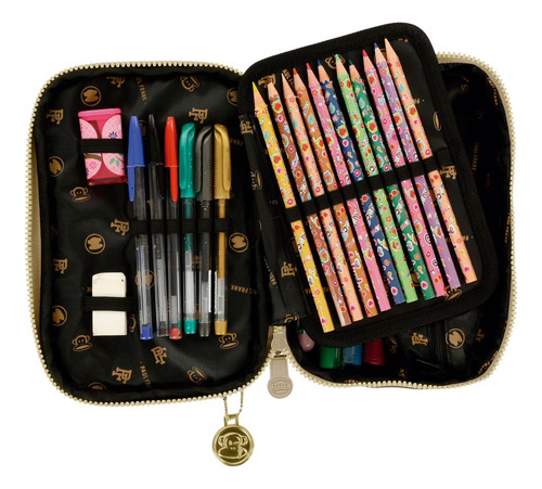Estojo Box Paul Frank Light Colors - Sestini Cor Dourado Nome Do Desenho Liso