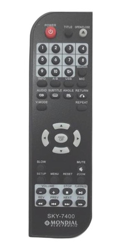 Controle Dvd Mondial D-03 / D-05 Sky-7400