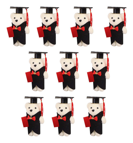 10x Muñecos De Oso De Graduación De Peluche, Oso De