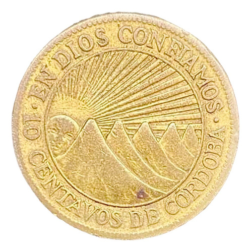 Nicaragua - 10 Centavos - 1943 - Km #22 - Volcanes