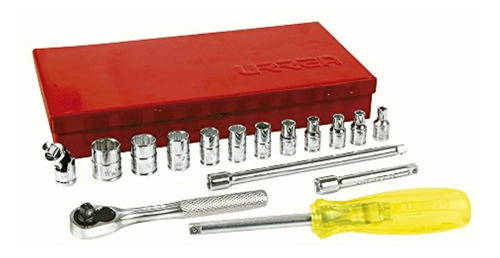 Urrea 47111 1/4-inch 12 Point Drive Chrome Socket Set