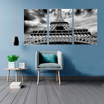 Quadro Decorativo Em Acrílico Arte Paris Kit Com 3 Quadros