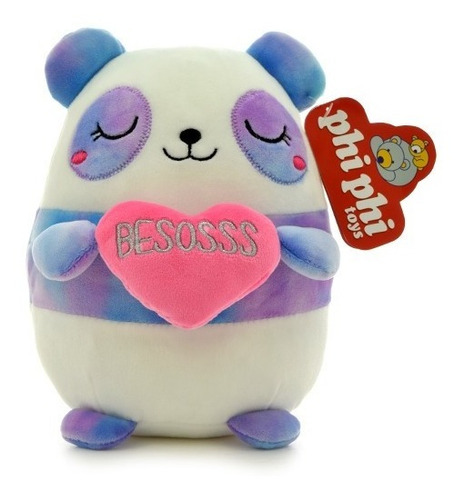 Panda Perro Y Unicornio Con Corazon 19cm