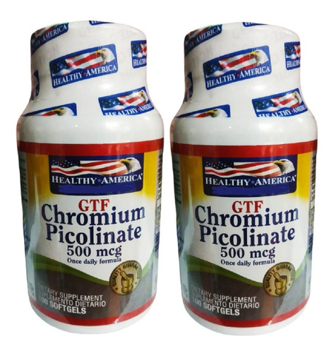 2 X Gtf Chromium 500mcg X 100un - Unidad a $410