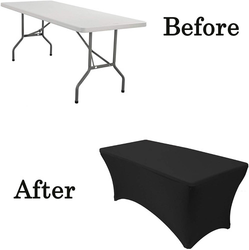 Mantel Elastico Cubre Mesa Para Eventos 1.8m Varios Colores