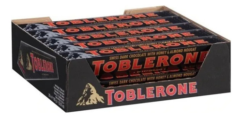 3 Barras De Chocolate Toblerone Dark Chocolate 100g C/u