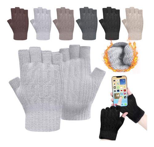 Guantes Medio Dedo Libres Cortos Para Hombre Y Mujer Unisex Negro