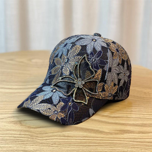 Gorra Mlb De Malla De Verano Con Lazo De Encaje Para Mujer