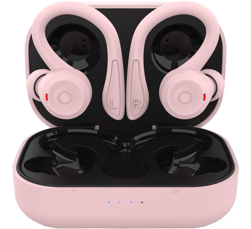 Auriculares Inalambricos Rosa Con Gancho Impermeables