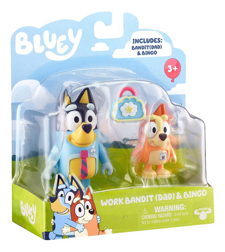 Moose Toys Bluey Toys - Paquete De 2 Bandidos (papá) Y Bin.
