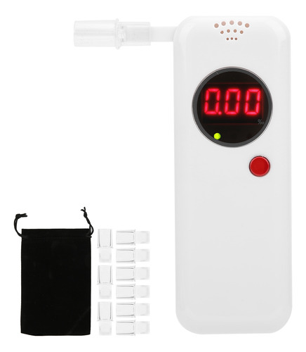 Medidor De Aliento Digital Con Pantalla Lcd Blanca Y Blanca