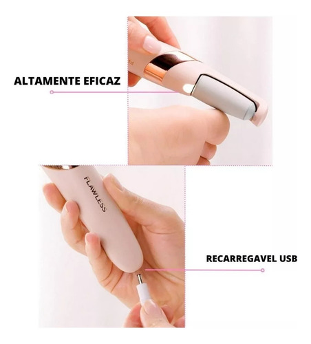 Lixa Elétrica Pés Calos Usb Aparelho Portátil Lixador Remove