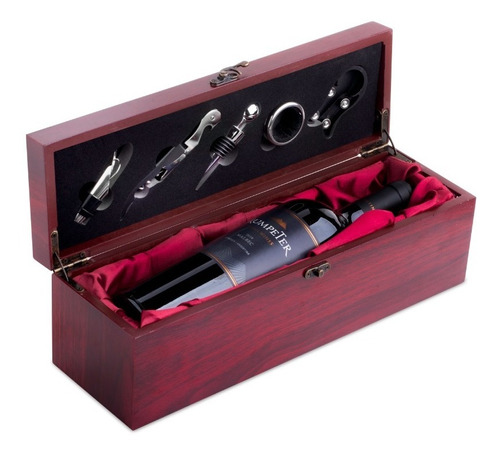 Kit Set De Accesorios De Vino Con Estuche Porta Botella 