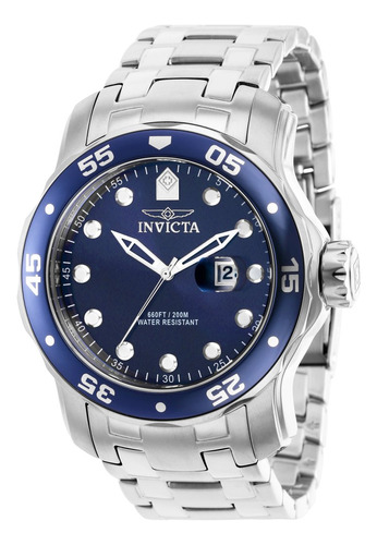 Reloj pulsera Invicta 39084, para hombre, con correa de acero inoxidable color plateado