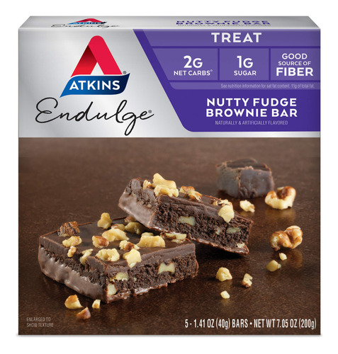 Atkins Endulge Treat Nutty Fudge Brownie Bar. Delicia De Bro