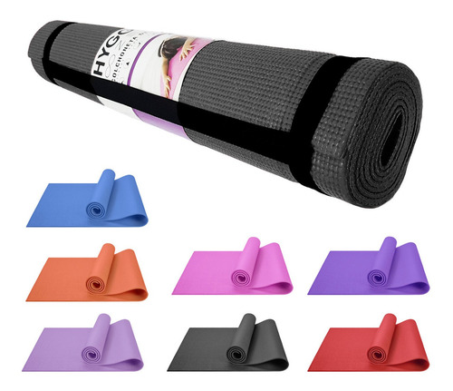 Mat Yoga Colchoneta Pilates Antideslizante Pvc 8mm + Correa