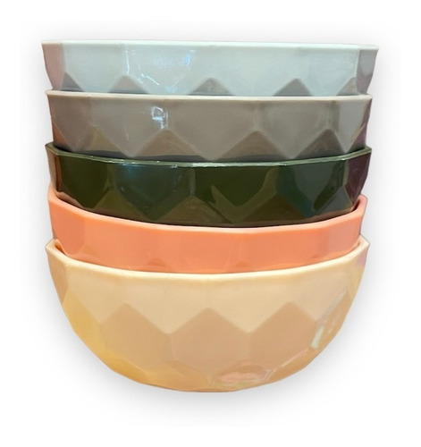 Compotera Bowl Pote Facetado Chico Color Terra P/cocina X35