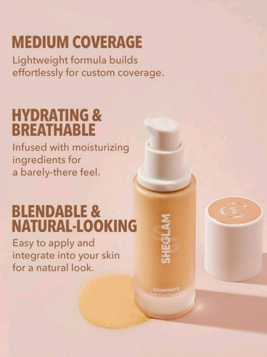 Sheglam Base De Maquillaje Hidratante Skinfinite Tono Almond