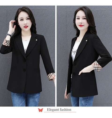 Blazer Traje Casual Delgado Para Mujer/señorita Coreana