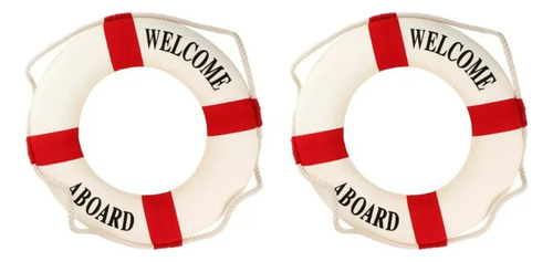 T 2 Anillos Salvavidas Náuticos De Espuma Aboard Para