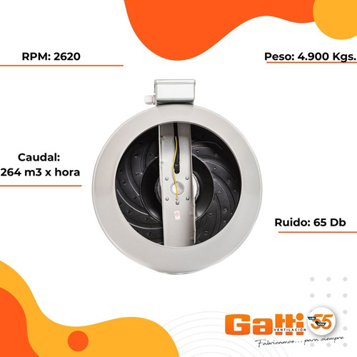 Imagen 5 de 8 de Extractor De Aire Entre Conducto Chapa 6 (15 Cm) Gatti Vent
