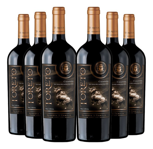 6 Vinos Toreto Rva De Flia Carmenere