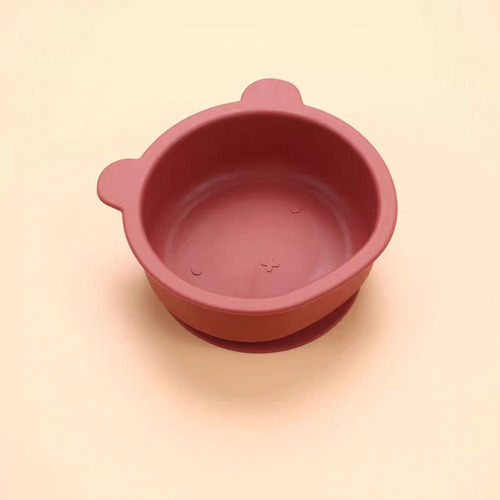 Set De Alimentación Silicona Platos Bebé - 5 Piezas Color Rojo