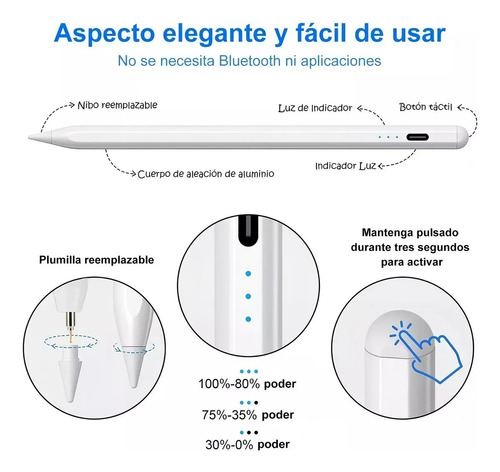 Stylus Universal Para iPad Android iPhone Tablet ,magnética