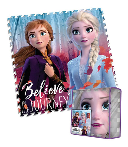 Imagen 1 de 4 de Piso De Goma Eva Frozen 2 Piezas 9 De 32 Cm Tapimovil