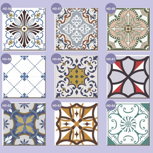 Imagem 6 de 10 de Kit 10 Adesivos Azulejo Português Hidráulico 30x30 Cm Novos!