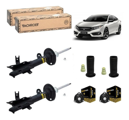 Par Amortecedor C/ Kit Honda Civic 2.0 2012 Ate 2015 Monroe