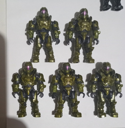 Halo Mega Construx Bloks Spartan Helljumper Verde Lote 5 Pzs (Usado)