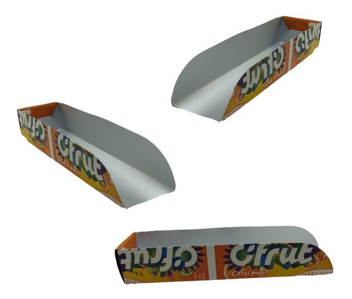 Imagen 3 de 3 de Porta Perro Caliente Carton Metalizado Pack 100 Unidades