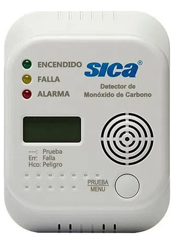 Detector Sensor Alarma Sica Monoxido De Carbono A Pilas